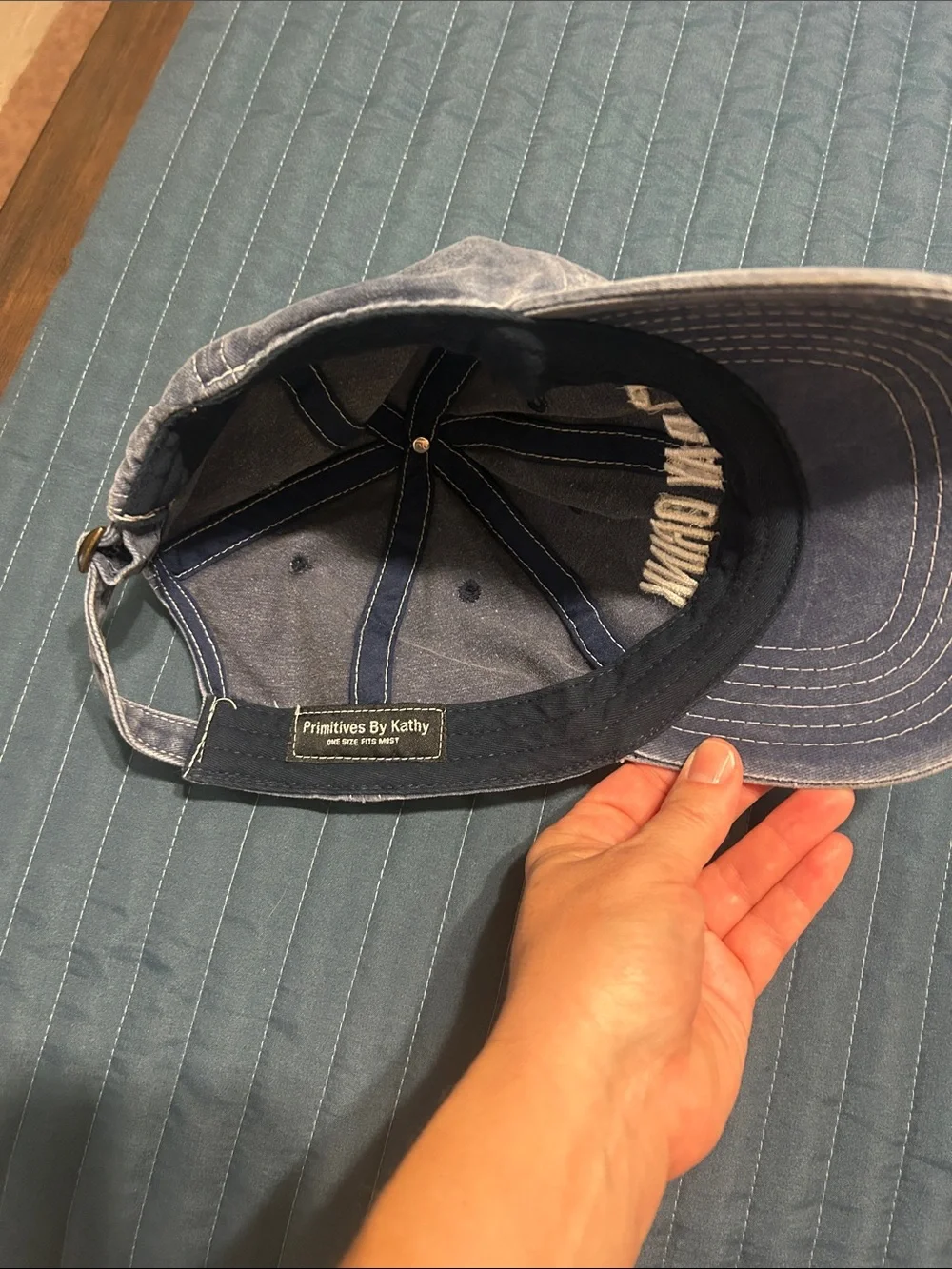 LET'S DAY DRINK Embroidered Baseball Cap - Denim